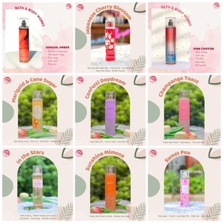 Xịt thơm body mist Bath & Body Works các mùi truyền thống