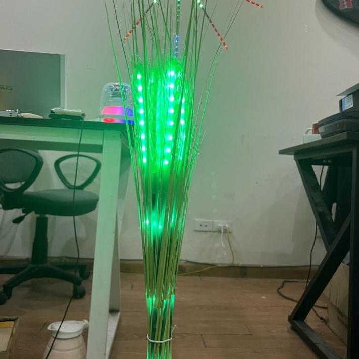 [Tặng phích cắm] Bó 10 Bông Lúa Thần Tài Led Tụ Nhôm Trang Trí Bàn Thờ Tết Hàng Loại 1