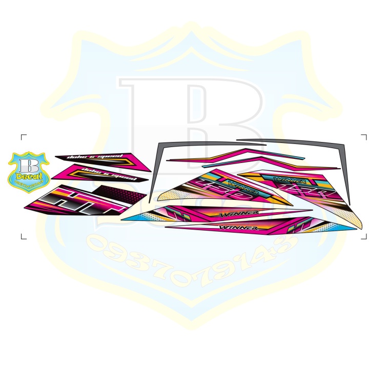 FREE SHIP + SALE SỐC +DECAL PVC 5 LỚP CHẤT LƯỢNG CAO Tem rời winner màu mè