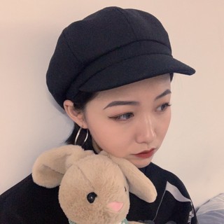 Mũ beret nồi da lộn có lưỡi trai