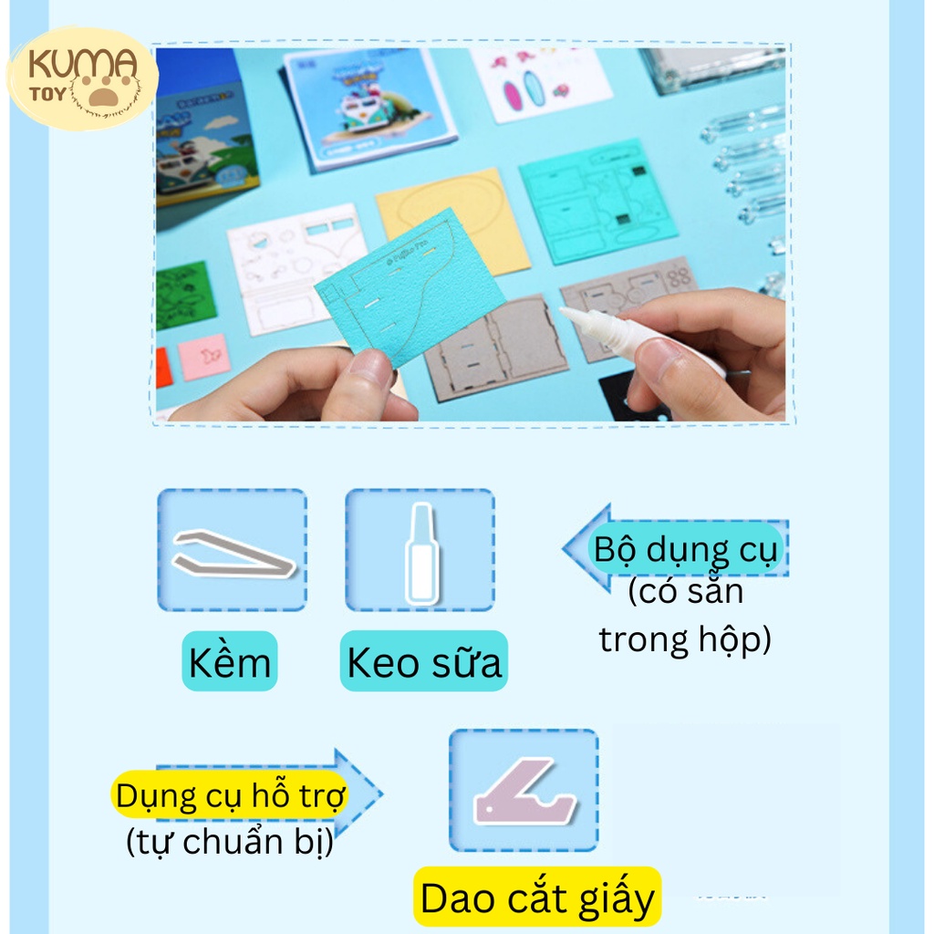 Mô hình 3D Doraemon DIY lắp ghép các tiểu cảnh series 2: Kì nghỉ của Doraemon và Nobita