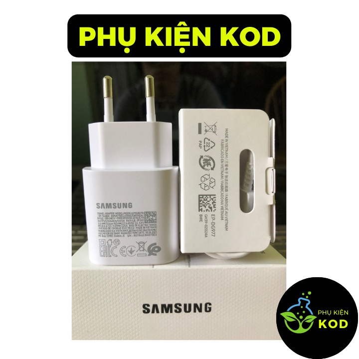 Bộ sạc Sam sung 25W, Củ sạc 25w, dây cáp 25w cổng type-C