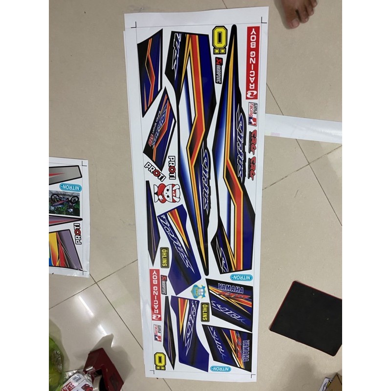 DECAL PVC 5 LỚP CHẤT LƯỢNG CAO Tem rời Sirius xanh đen