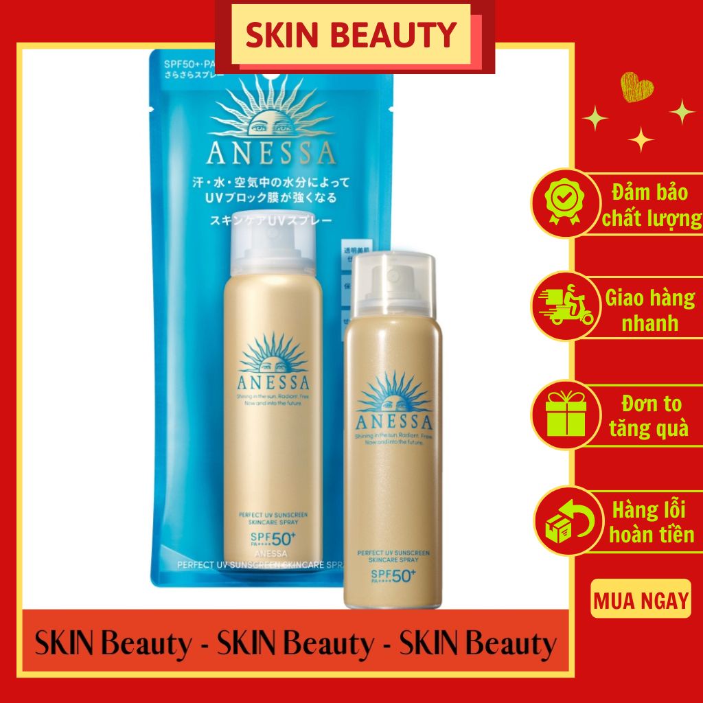 Xịt chống nắng bảo vệ da hoàn hảo Anessa Perfect UV Sunscreen Skincare Spray 60g