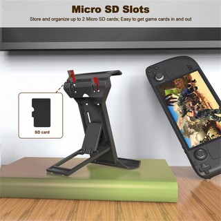 Foldable Portable Desktop Stand Holder Wall-Mounted Storage Bracket Back Memory Card Rack Compatible For Steam Deck Game Console