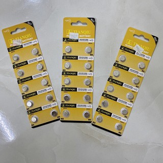 1 Vỉ 10 Viên Pin Cúc Áo AG3/LR41 Dùng Cho Đồng Hồ, Đèn Đom Đóm, Nến Và Đồ Điện Tử