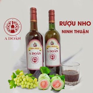 Set 2 chai nước nho lên men tự nhiên lâu năm Ninh Thuận chai 750ml nam nữ dùng được
