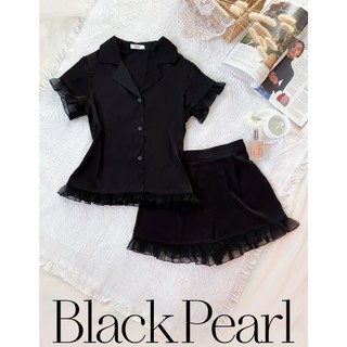 Bộ pijama lụa phối voan lpn35