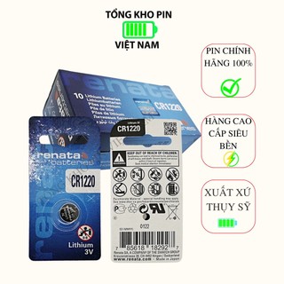 Pin cúc áo CR1220 Renata hàng chính hãng giá siêu rẻ