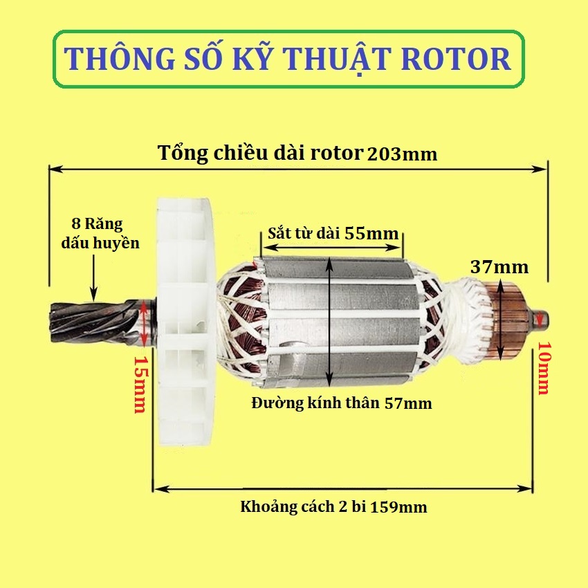 Rotor máy cắt sắt cho CROWN 15194