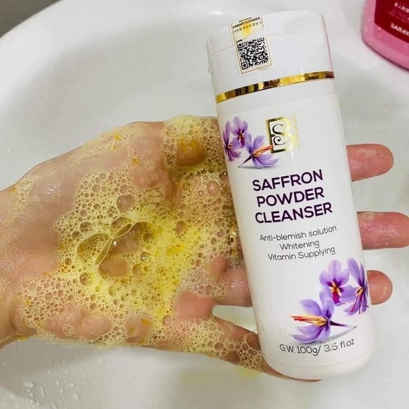 Bột rửa mặt Saffron - Saffron powder cleanser  - lọ mini size
