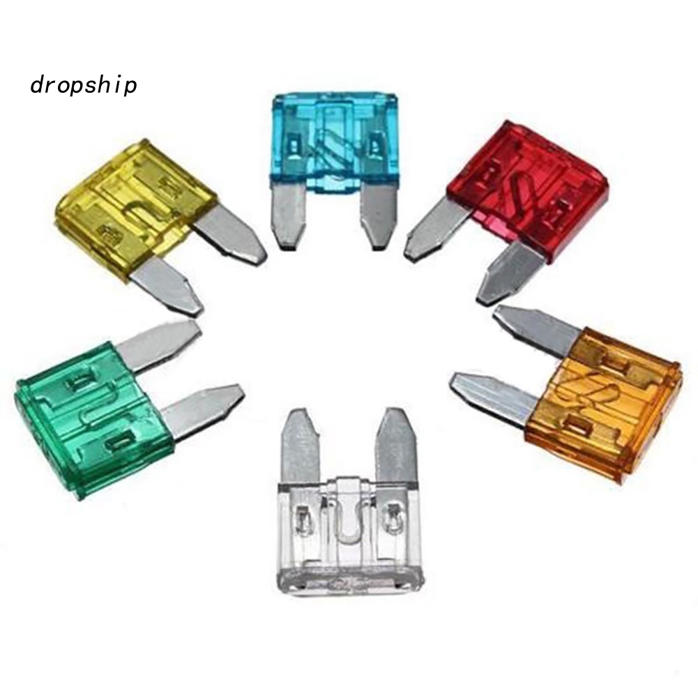 Set 60 Cầu Chì Lưỡi Mini 5A 10A 15A 20A 25A 30A Cho Xe Hơi Xe Tải