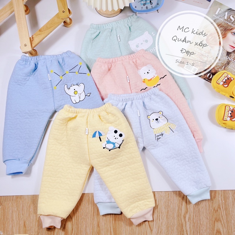 Quần nỉ bông siêu mềm mịn nhẹ nhàng ấm áp mùa đông cho bé