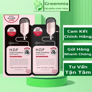 Mặt Nạ Mediheal HDP [MIẾNG LẺ] Than Hoạt Tính Giảm Mụn Kiềm Dầu Mediheal H.D.P PORE-STAMPING BLACK MASK EX 25ml