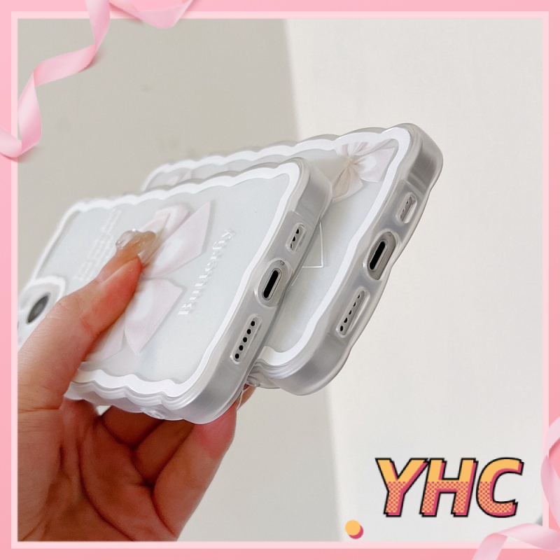 Ốp Điện Thoại Họa Tiết Nơ Viền Gợn Sóng Cho Iphone6 6splus 7 7plus 8plus XR x xs 12 11 pro max plus 13 promax-1019