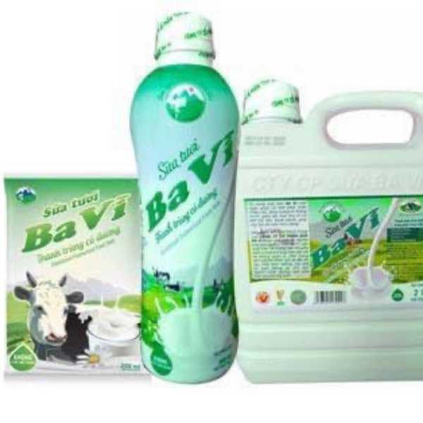 sữa tươi thanh trùng ba vì 2l có đường / không đường
