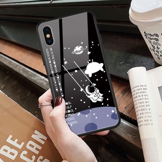 Ốp Điện Thoại Mặt Kính Hình Phi Hành Gia Cho Samsung Note 20 Ultra J2 Prime A13 A02 M02 Samsung A72 S20 FE S9 S10 S20 #Phụ Kiện Chuyên Dụng Cho Xe Mô Tô G0555 G055