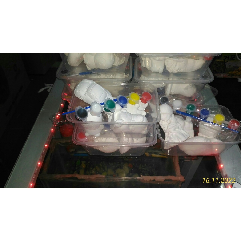 Hộp Tượng tô màu thạch cao 5-8cm