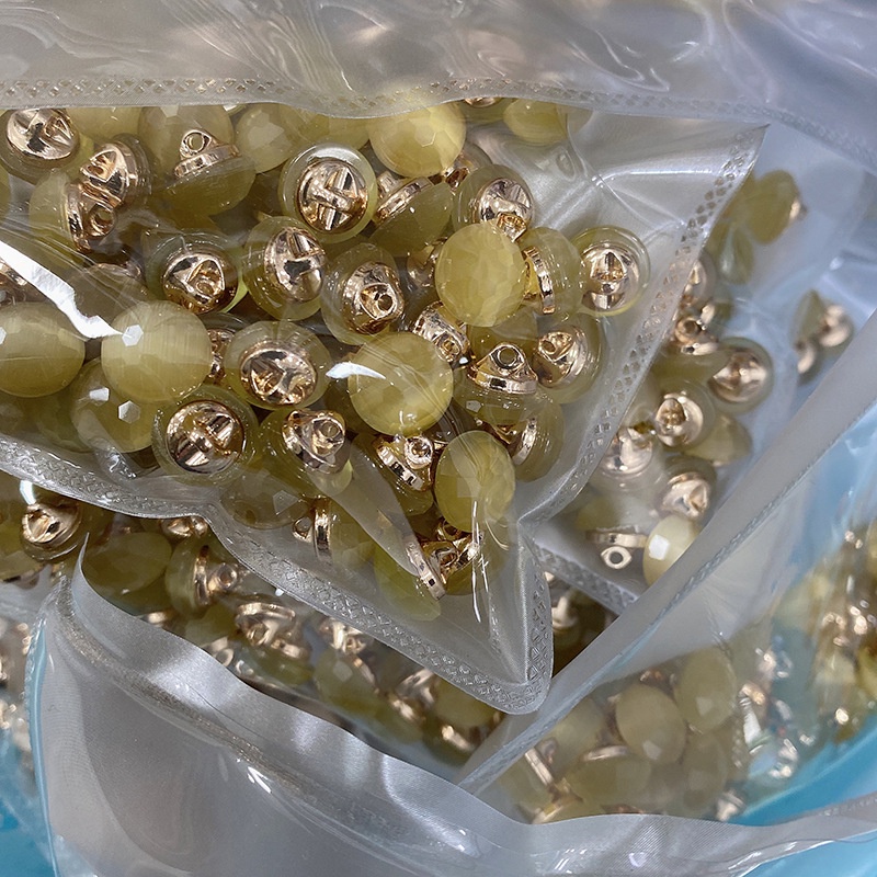 Set 5 Nút Kính 10mm Nhiều Màu Sắc Dùng Để May Áo Sơ Mi / Áo cardigan / Quần Áo diy