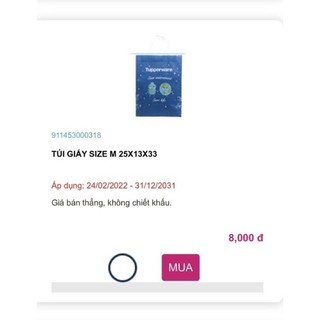 Túi giấy Tupperware size M