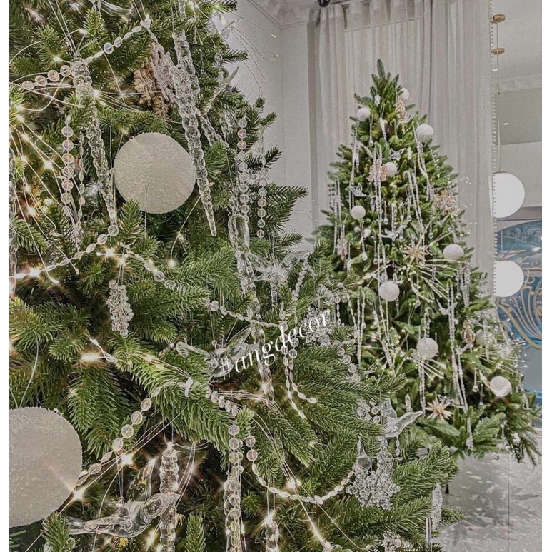 Cây thông PE charm trong suốt 2m - Cây thông noel mẫu mới 2023