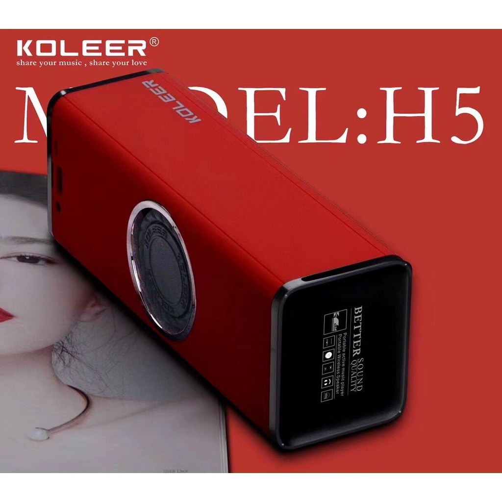CHÍNH HÃNG Loa bluetooth karaoke SU YOSD YS 215 kèm 2 micro ko dây- LOA MINI Loa Bluetooth Koleer SU-H5 Bass Căng