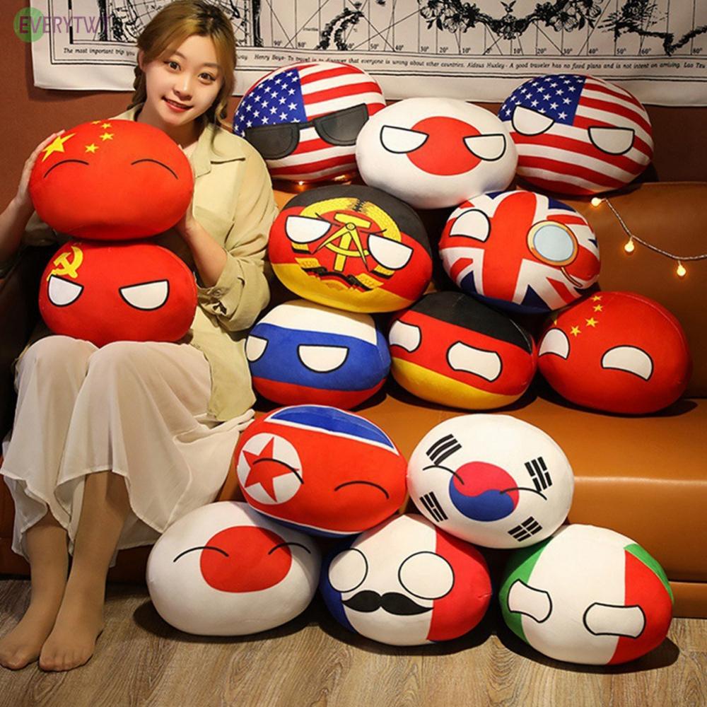 30cm Polandball Plush Ball Toy Countryball Plush World Contries Throw Pillow
