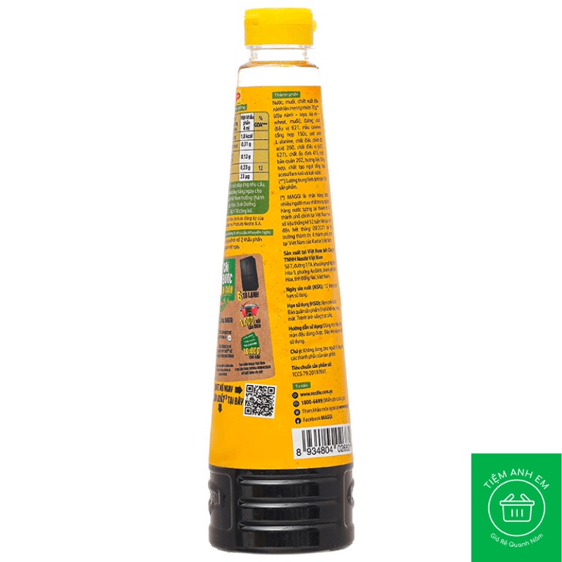 Nước tương đậu nành thanh dịu Maggi chai 200ml / 300ml