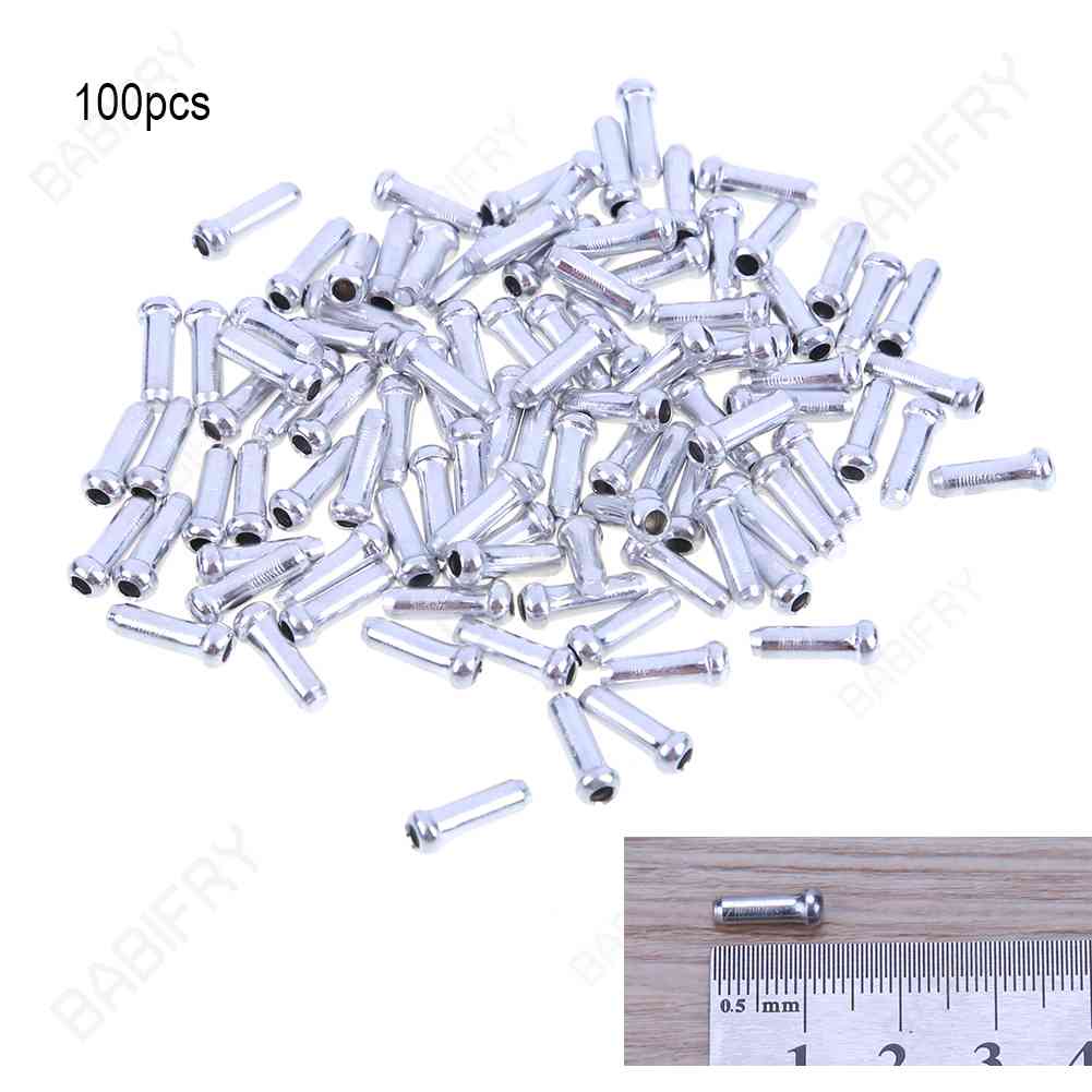 Set 100 Đầu Bịt Dây Phanh Xe Đạp Bằng Nhôm