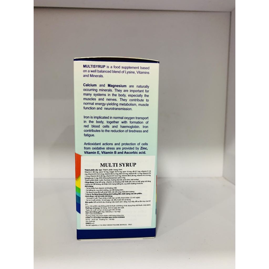 Siro vitamin Multi Syrup 100ml tăng sức đề kháng cho bé, giúp bé ăn ngon ngủ ngon - Thanh Thảo Pharmacy