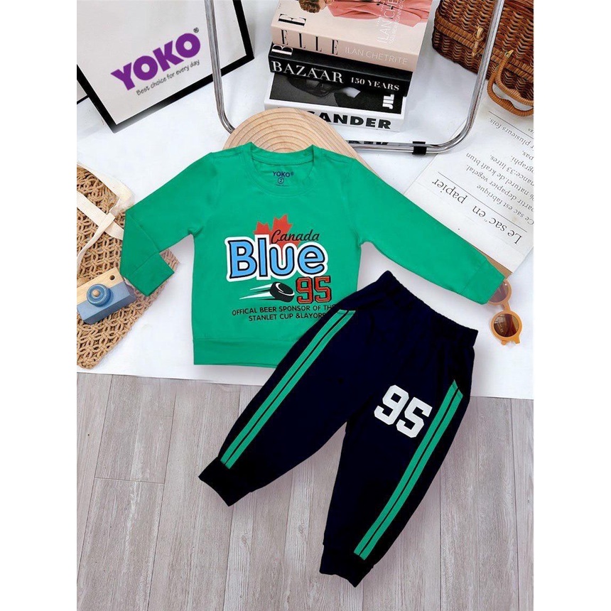 Bộ quần áo dài tay bé trai bé gái YOKO 1-10 tuổi  - 𝐒ó𝐜 𝐁𝐚𝐛𝐲 𝐌𝐎𝐌 𝐀𝐍𝐃 𝐁𝐀𝐁𝐘