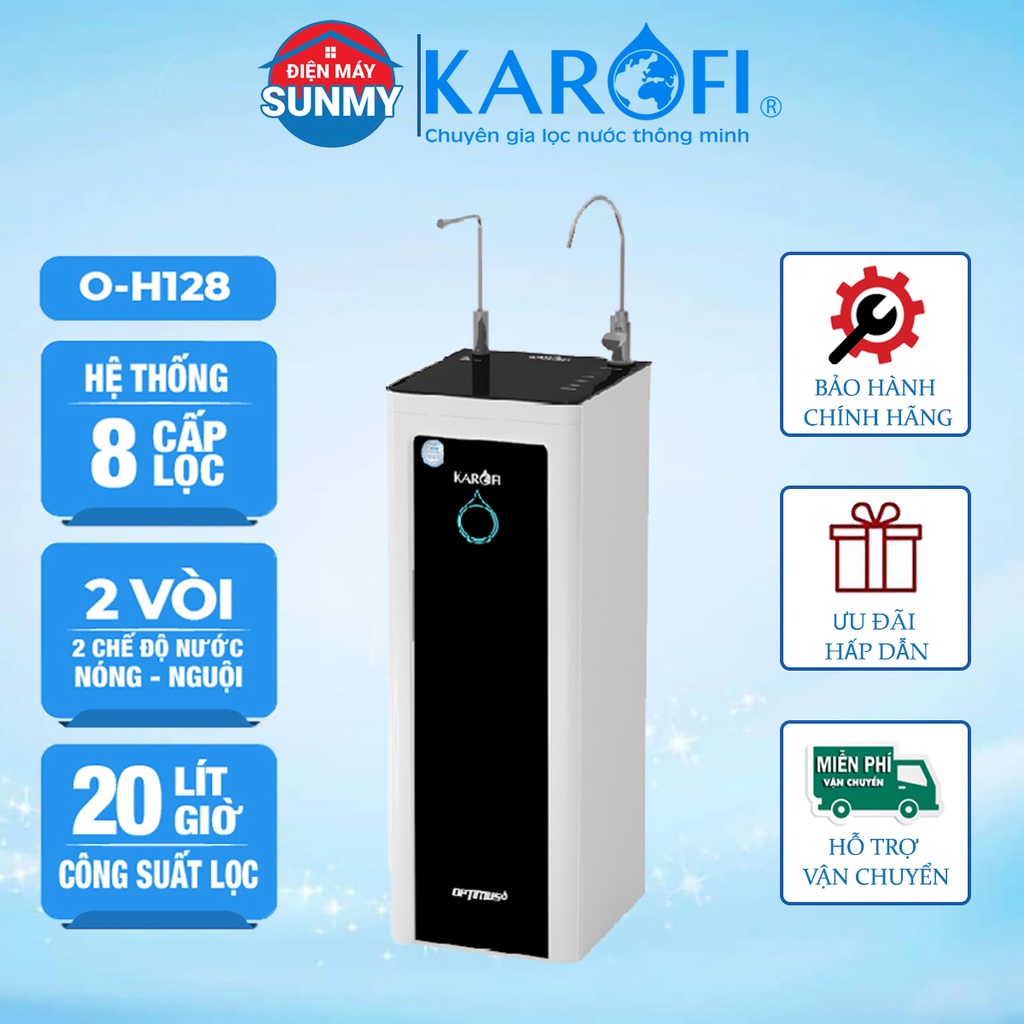 lọc 8 cấp có nước nóng , lõi lọc nước karofi