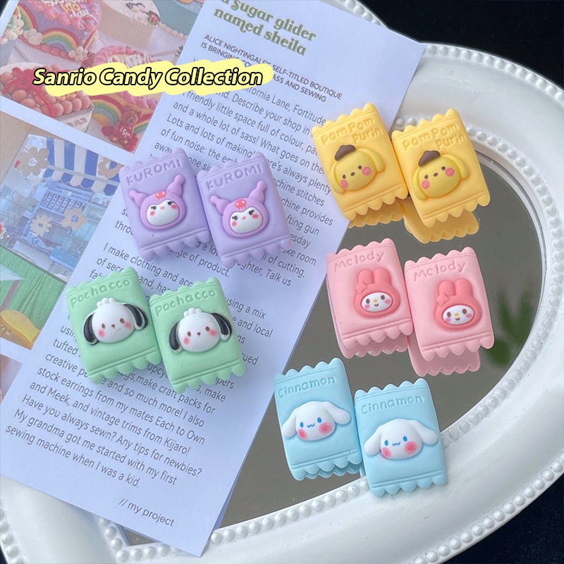 Kẹp Tóc Càng Cua Nhiều Size Nhỏ Mini Đính Charm Sanrio Kuromi Melody Cinnamoroll Resin