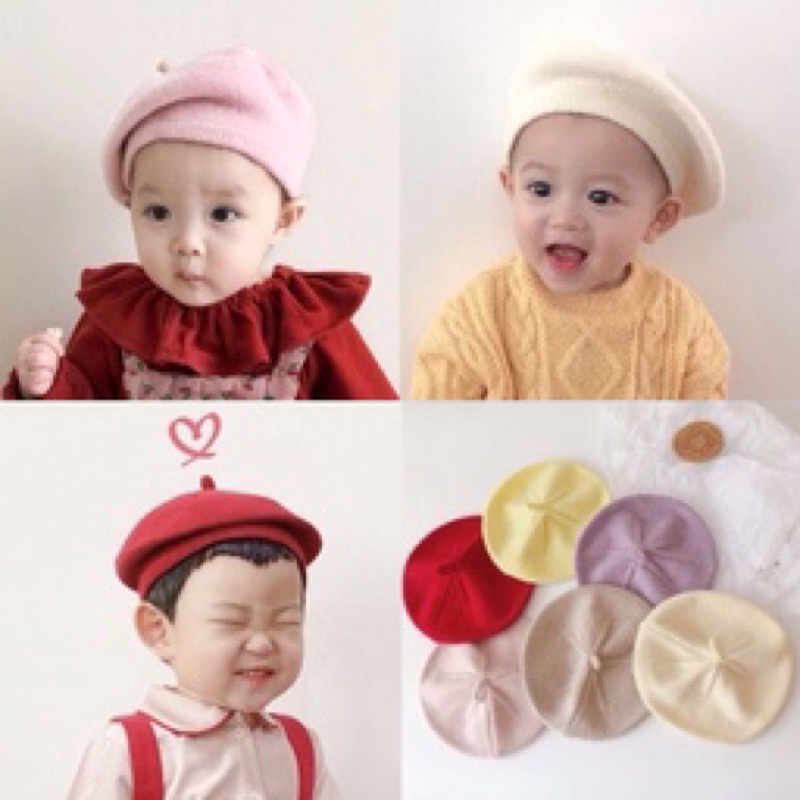 Mũ nồi len thêu tên cho bé style hàn quốc