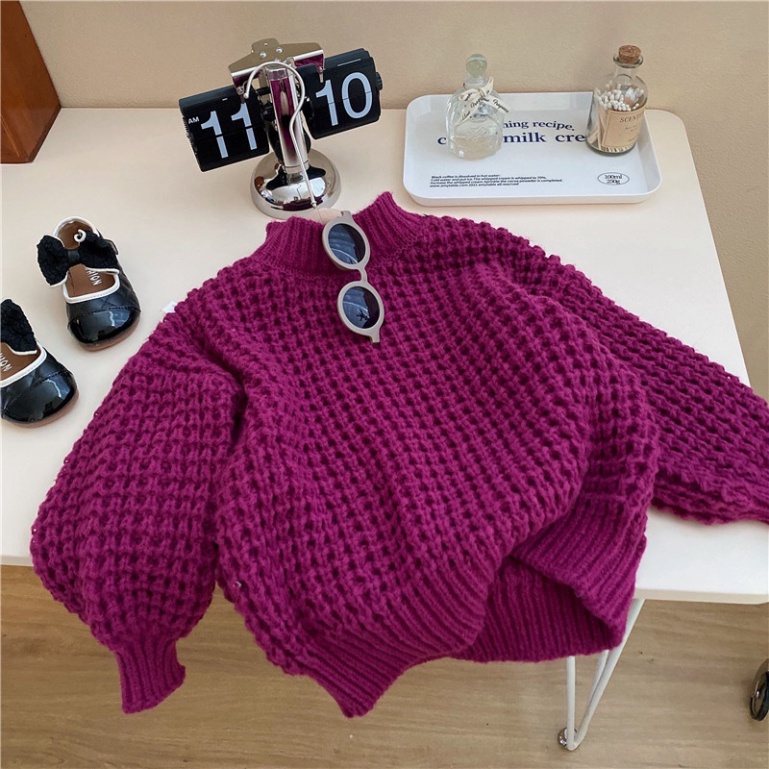 Áo Sweater Cổ Lọ Dáng Rộng trang điểm Thu Đông phong thái korea Cho Bé AMBB KIDS