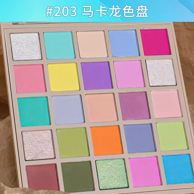 Bảng Phấn Mắt 25 Màu Macaron Ánh Ngọc Trai Lấp Lánh