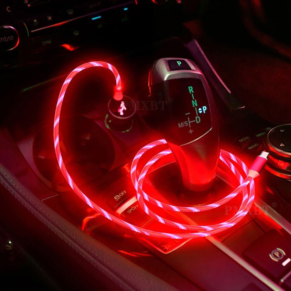 1 Dây Cáp Sạc USB Loại C Có Đèn LED Phát Sáng Nhiều Màu Độc Đáo