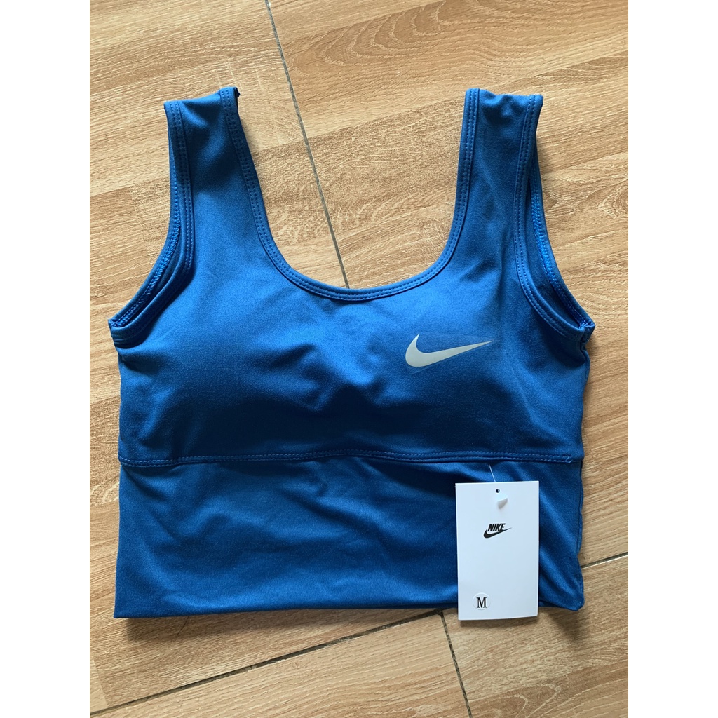 Áo bra thể thao nữ cổ tròn tập gym yoga earobic có kèm mút