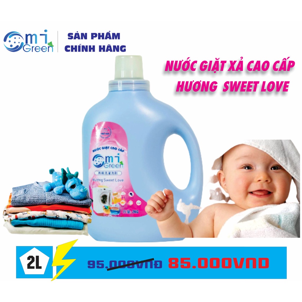 Nước giặt, Nước xả sweet Love 2L
