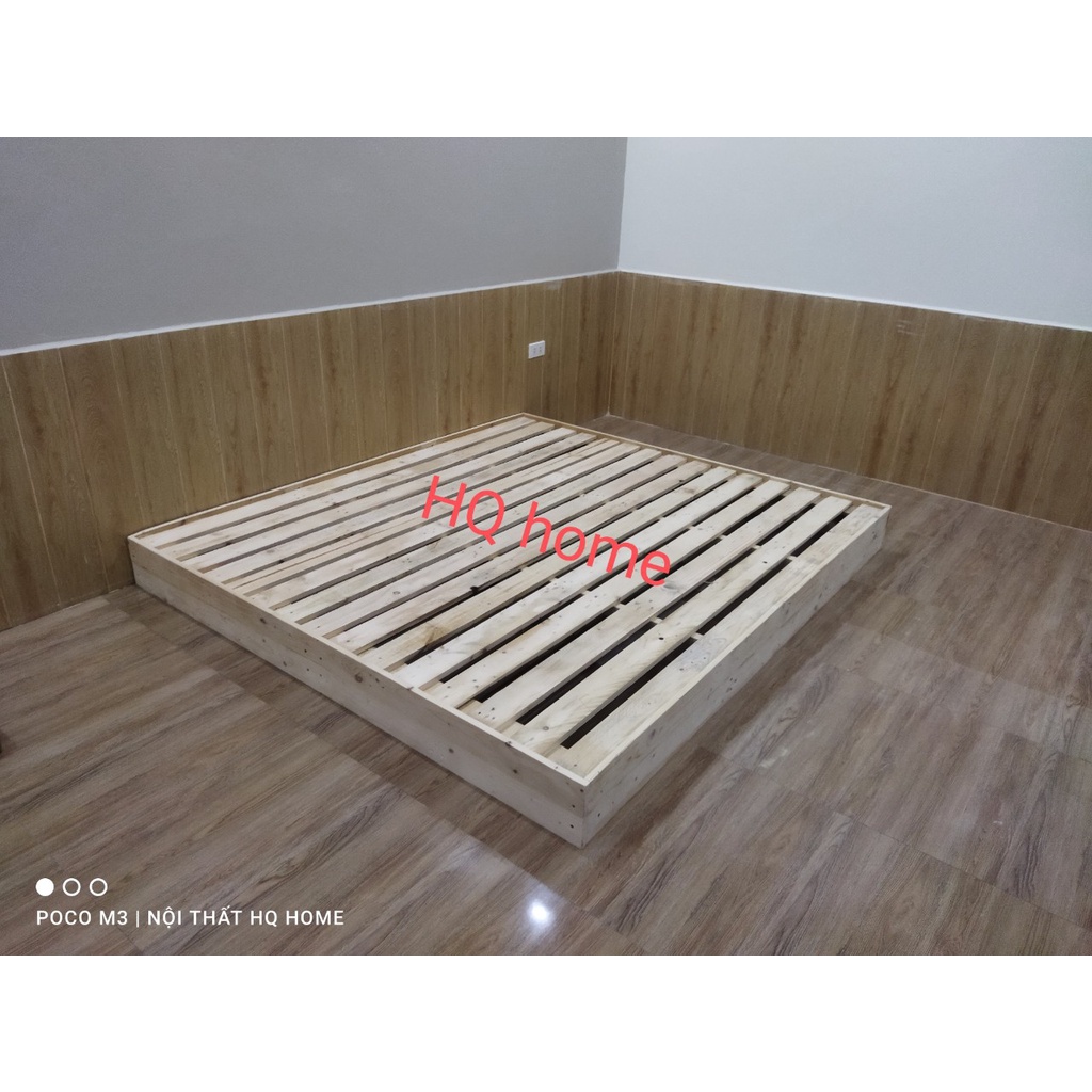 GIƯỜNG NGỦ PALLET GỖ THÔNG CAO 20CM