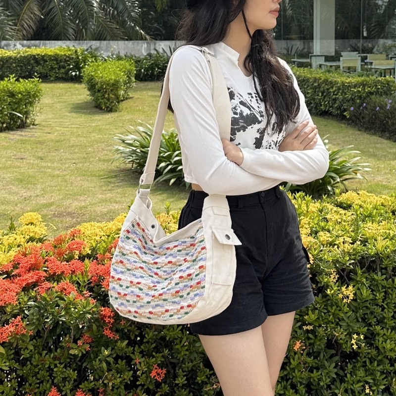 Túi Đeo Chéo Vải Canvas GINGH - Couleurbag
