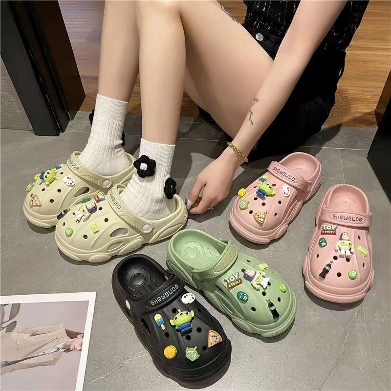 Dép Đi Biển Đế Dày Chống Trượt Chống Mùi Họa Tiết Hoạt Hình Buzz Lightyear Thời Trang Mùa Hè Cho Nữ