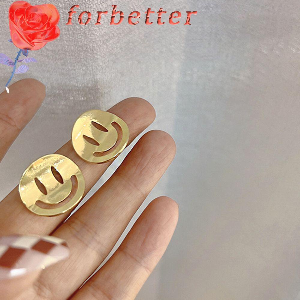 Bông Tai Xỏ Hình Mặt Cười Hạnh Phúc Dễ Thương Thời Trang Hàn Quốc