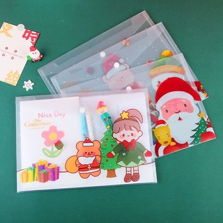 Túi đựng tài liệu A4 Noel đồ dùng học sinh - Quà Tặng Noel giáng sinh