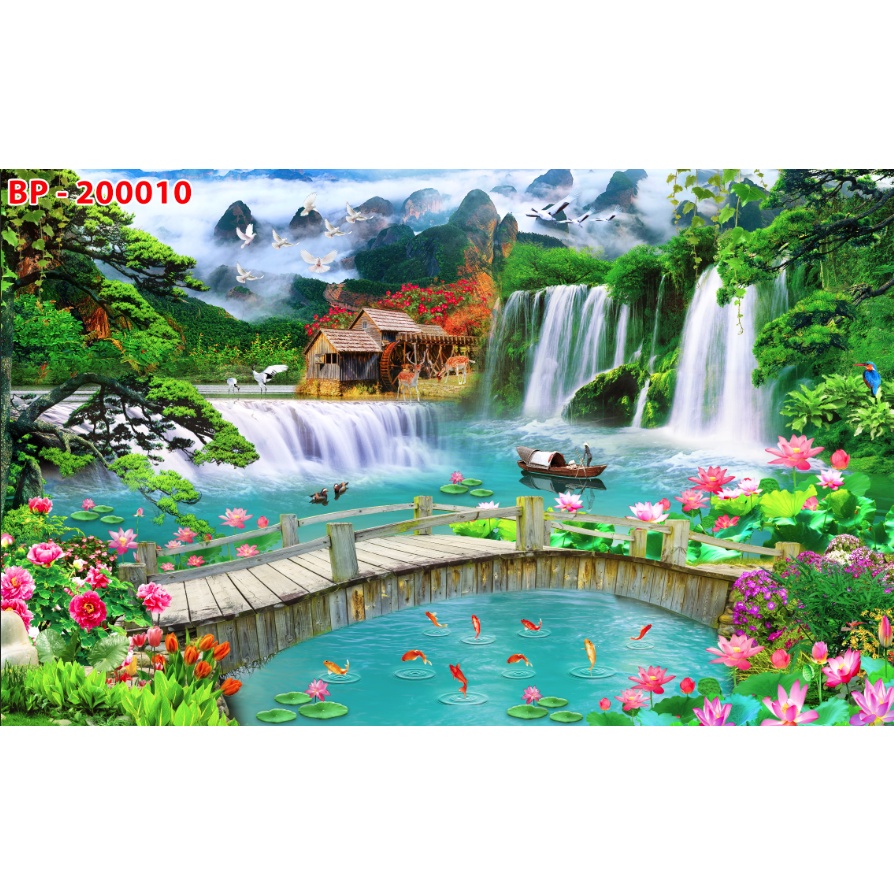 Tranh SƠN THUỶ phong cảnh thiết kế đẹp theo xu hướng