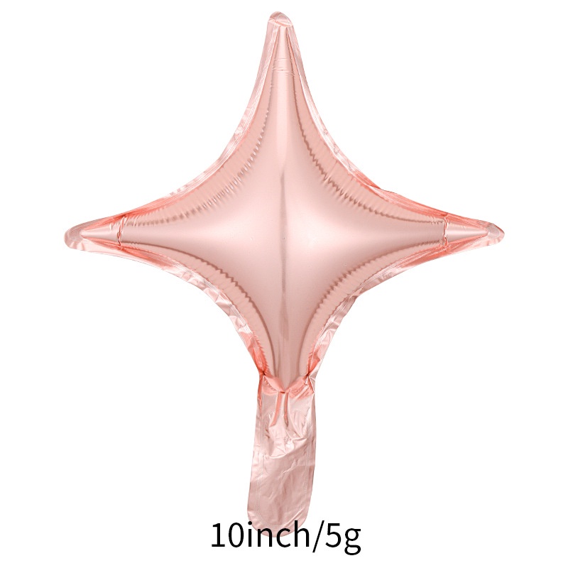 Bóng bay sinh nhật , bóng  nhôm ngôi sao 4 cánh,bóng nhôm 10 inch vàng ,bạc