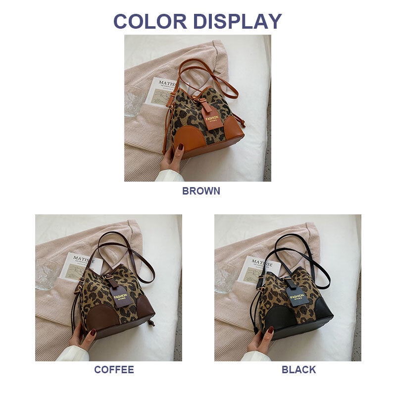 Túi Đeo Vai Họa Tiết Da Báo Đơn Giản Thời Trang Cho Nữ