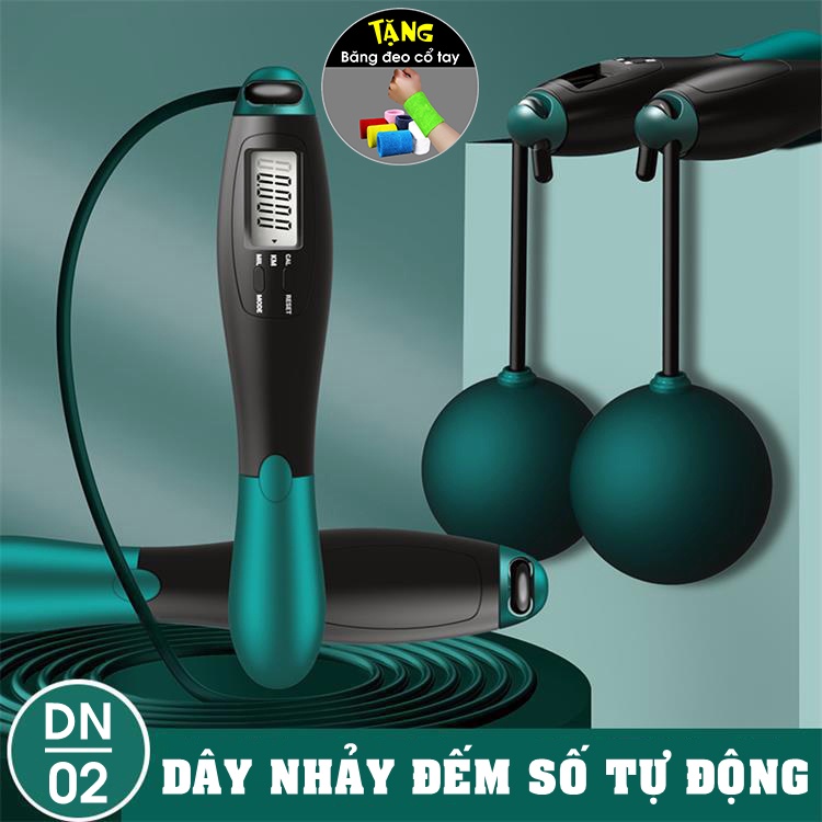 Dây Nhảy Thể Lực DN/02 Không Dây Cho Trẻ Em Người Lớn Tập Gym Dây Nhảy Giảm Cân Thể Dục Lõi Thép Có Đếm Số Vòng Điện Tử