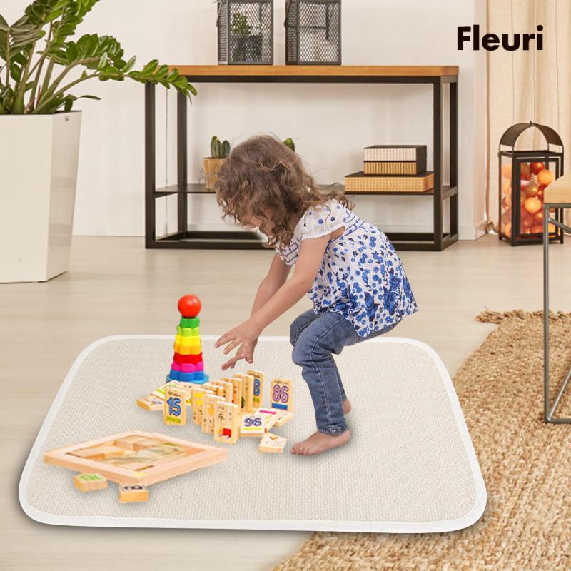 [Fleurir] Thảm Lót Sàn Làm Việc Montessori Có Thể Giặt Sạch Tái Sử Dụng Cho Bé