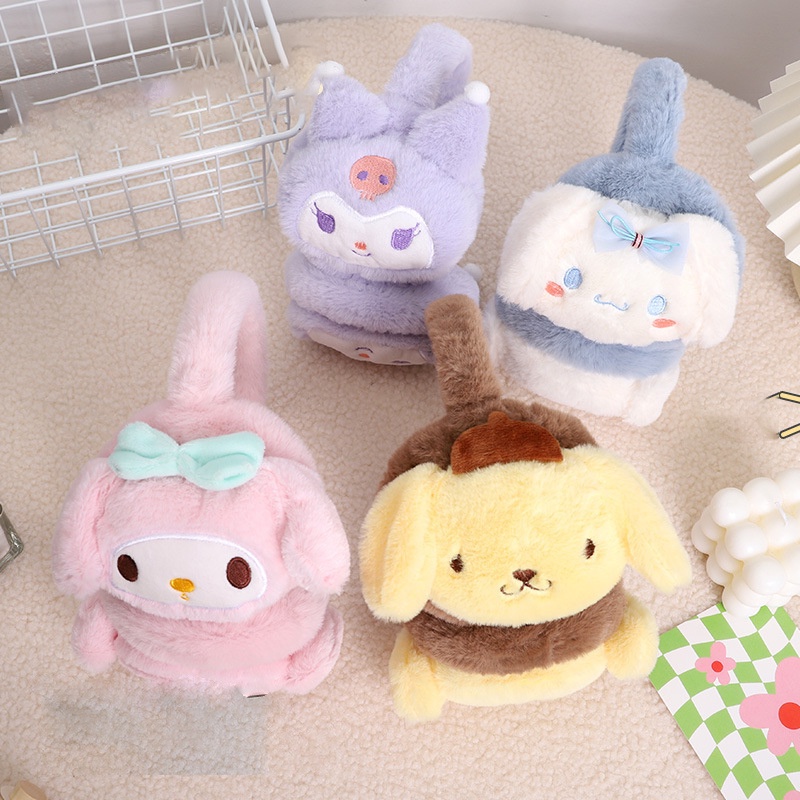 Sanrio Bông Tai Giữ Ấm Chống Đóng Băng Hình Kuromi Dễ Thương Cho Bé bịt tai gấu dâu bông tai kuromi bịt tai giữ ấm chụp tai cho bé